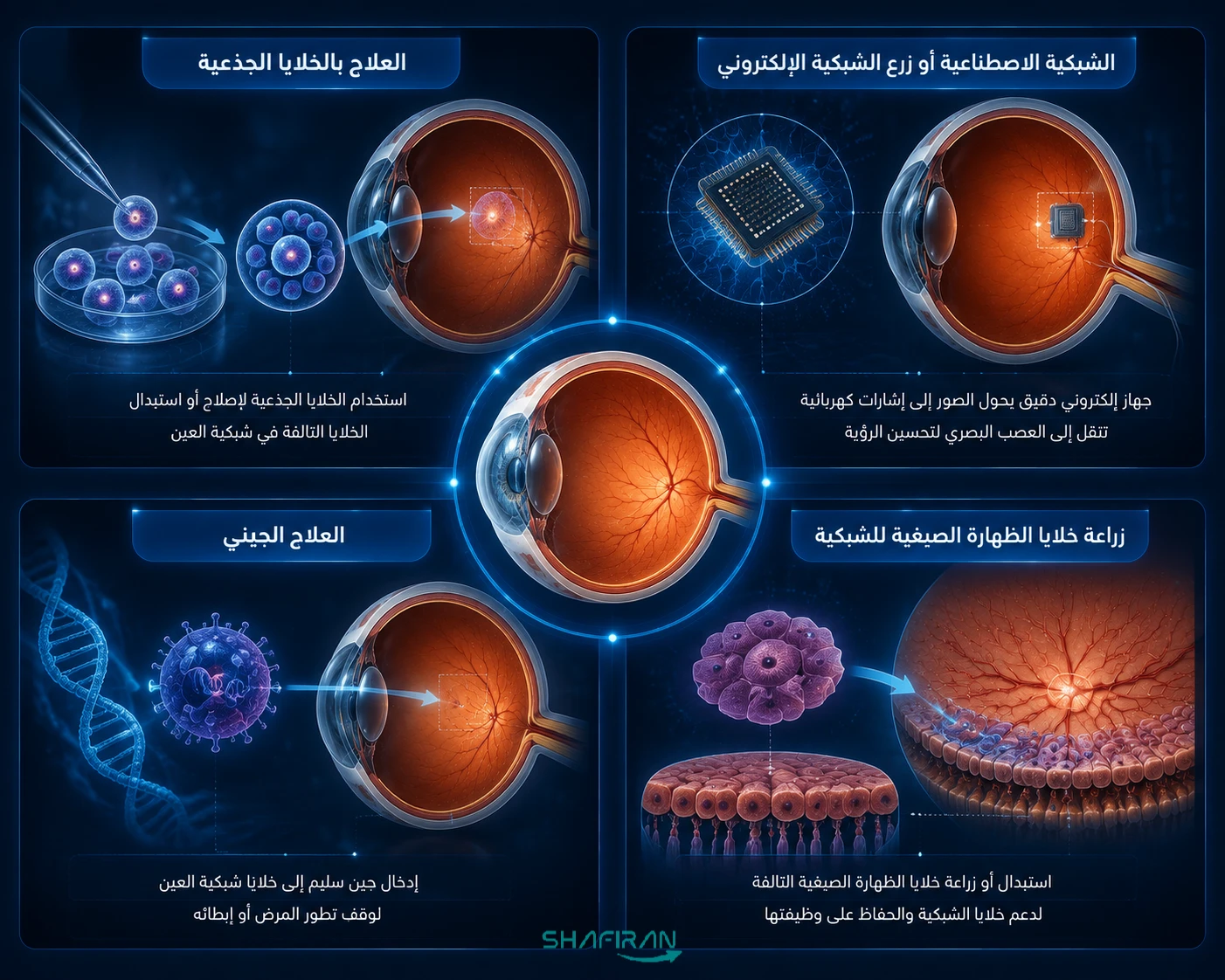 طرق علاج شبكية العين
