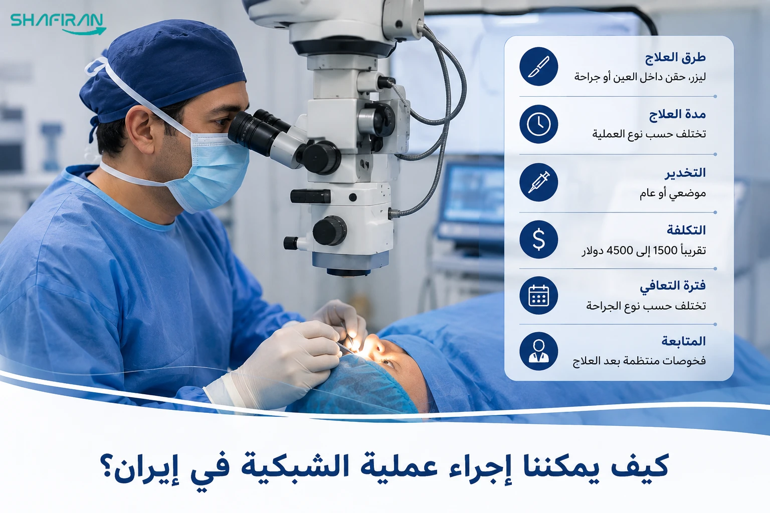 كيف يمكننا إجراء عملية الشبكية في إيران