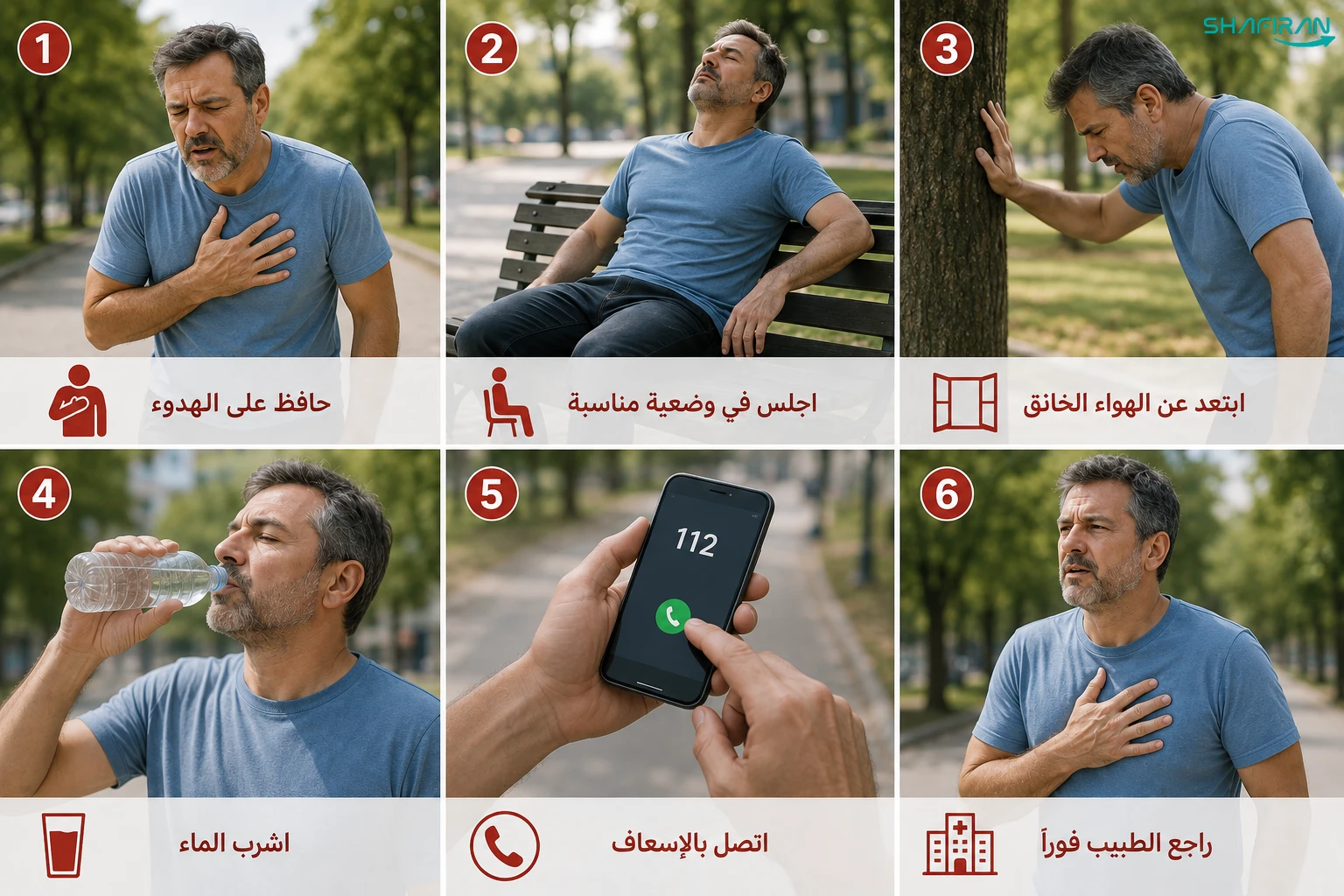 الإجراءات الفورية عند الإصابة بضيق التنفس